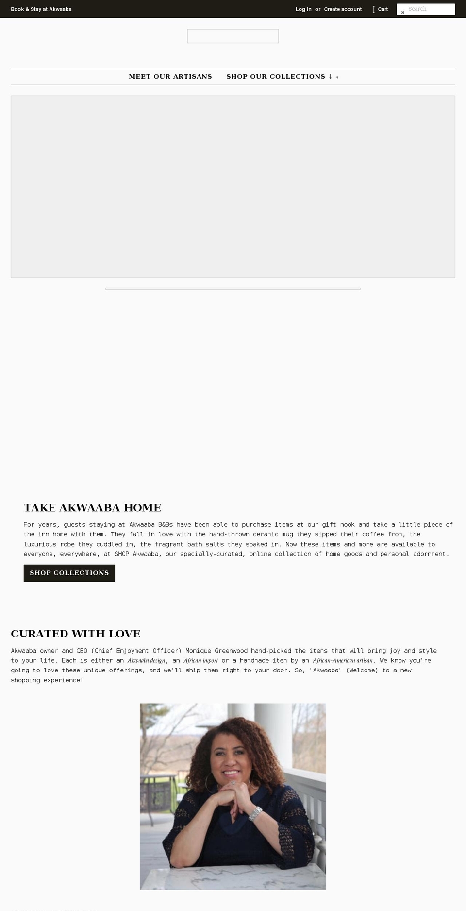 akwaaba-b-b-inns.myshopify.com shopify website screenshot
