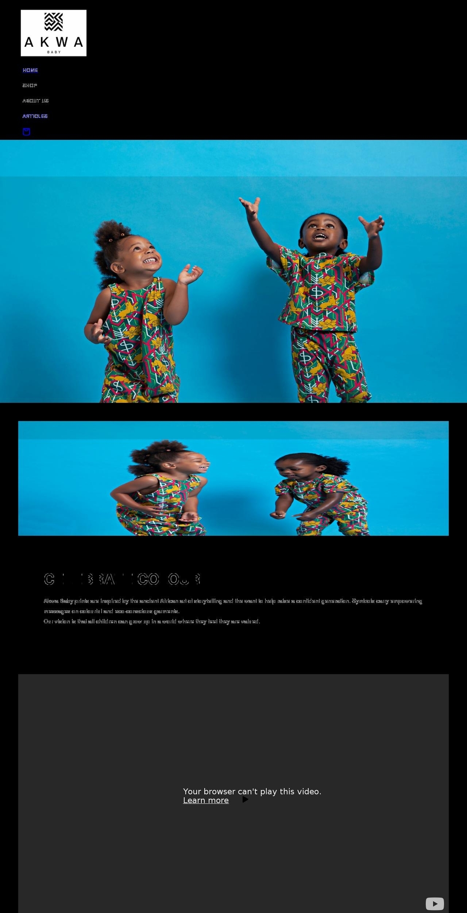 akwababy.com shopify website screenshot