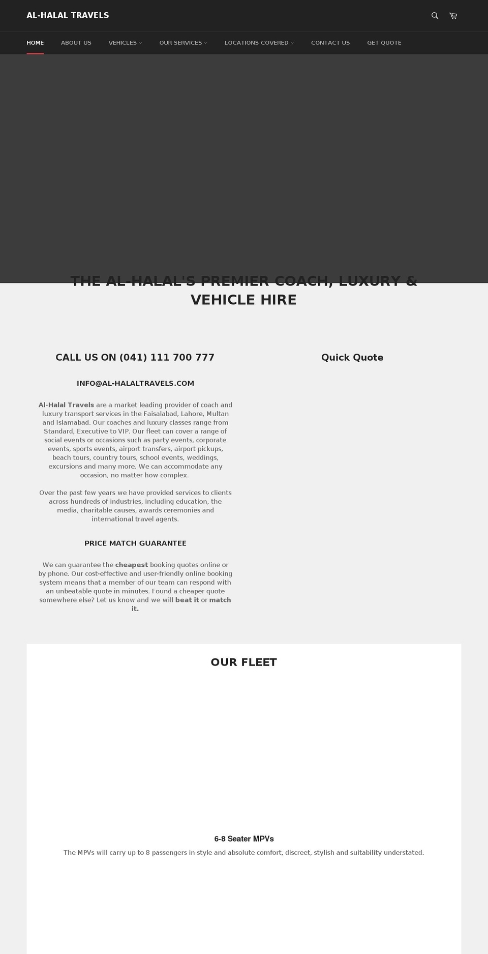 al-halaltravels.com shopify website screenshot