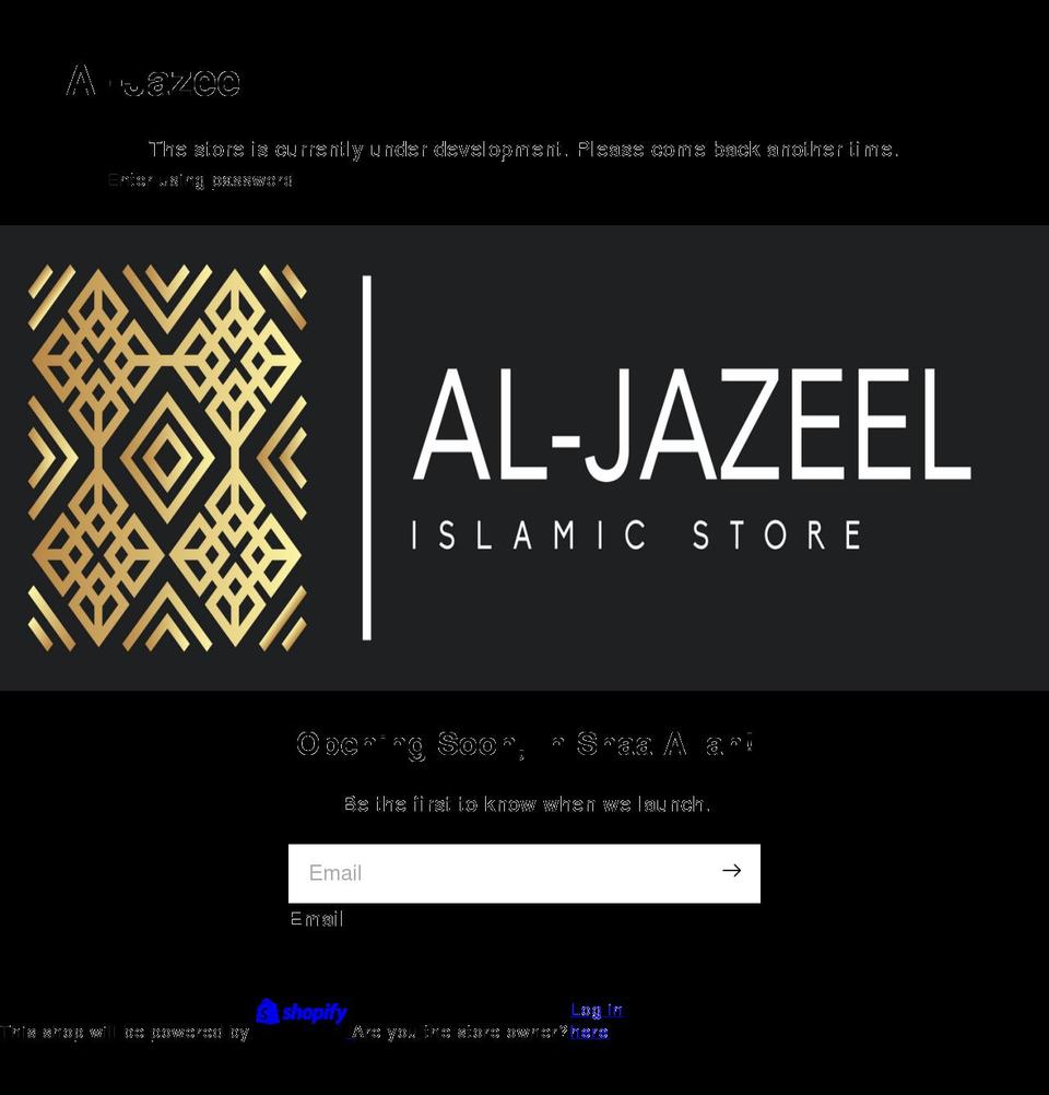 al-jazeel.com shopify website screenshot
