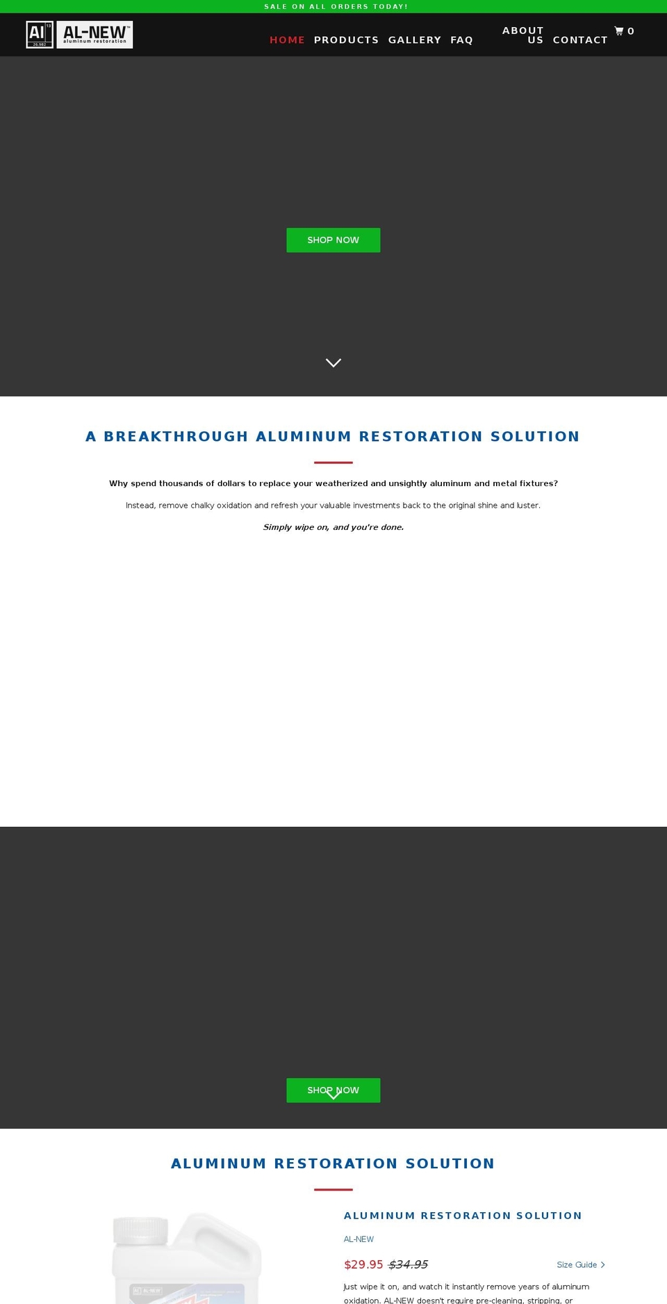 al-new.com — Shopify storefront screenshot