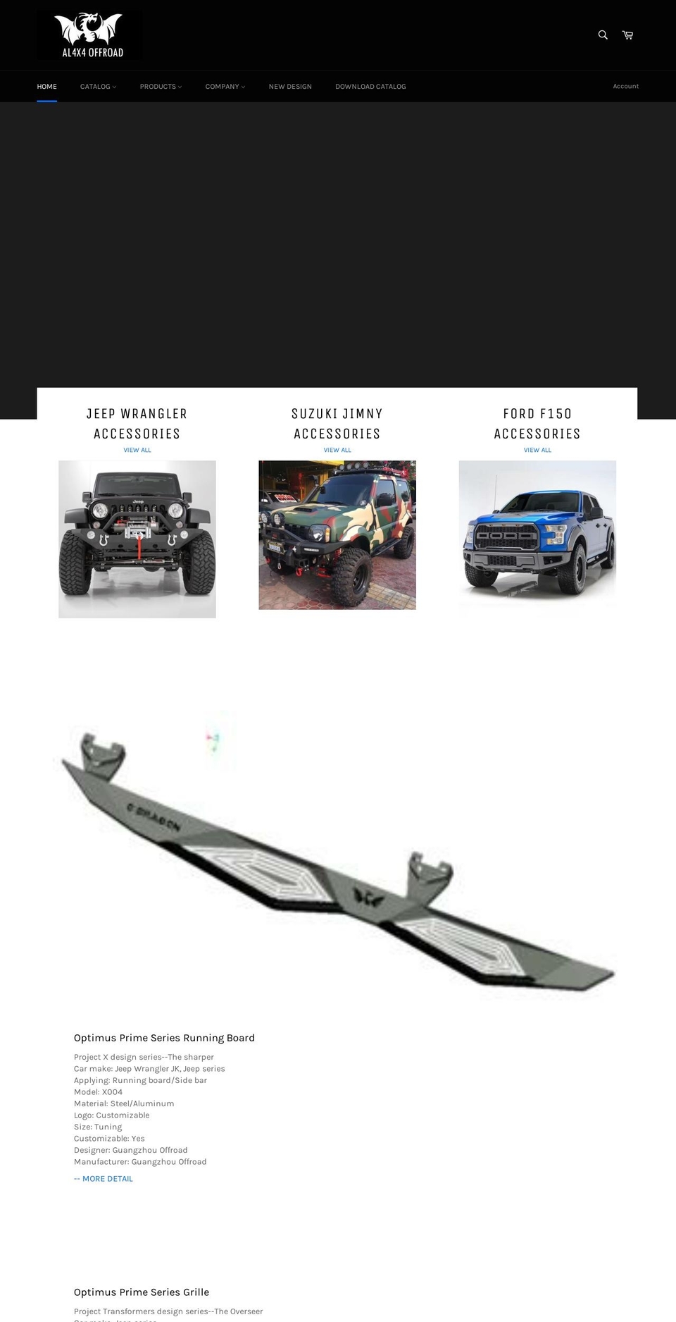 al4x4.com — Shopify storefront screenshot