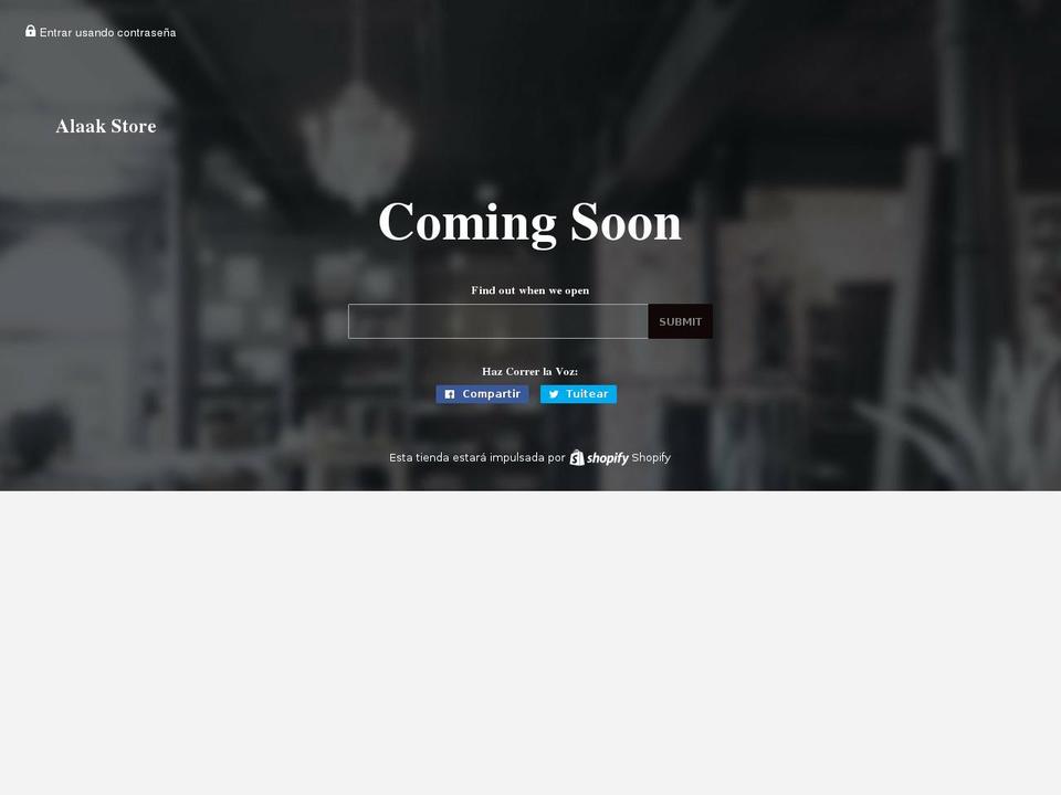 alaakstore.com — Shopify storefront screenshot