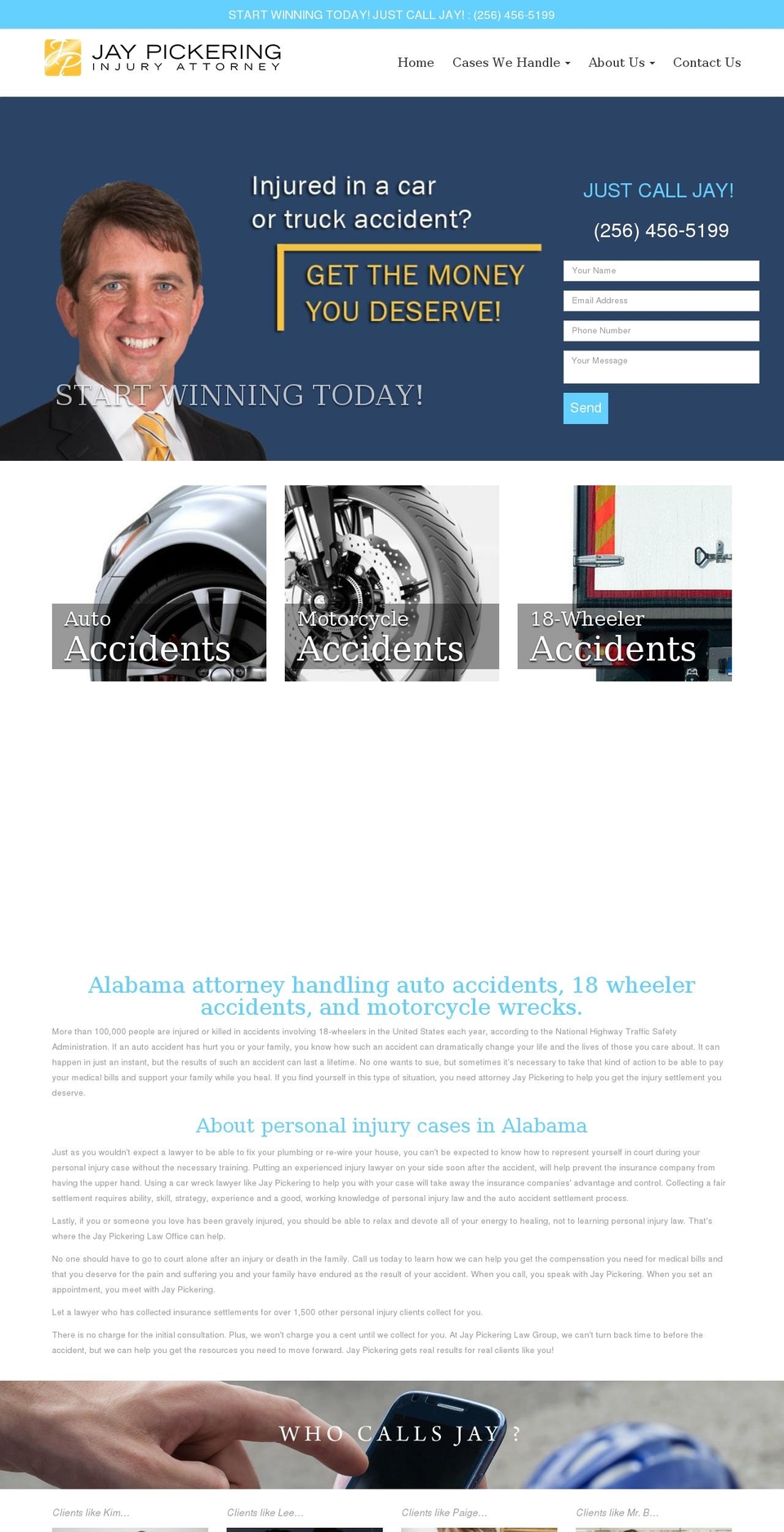 alabamacarwreck.lawyer shopify website screenshot