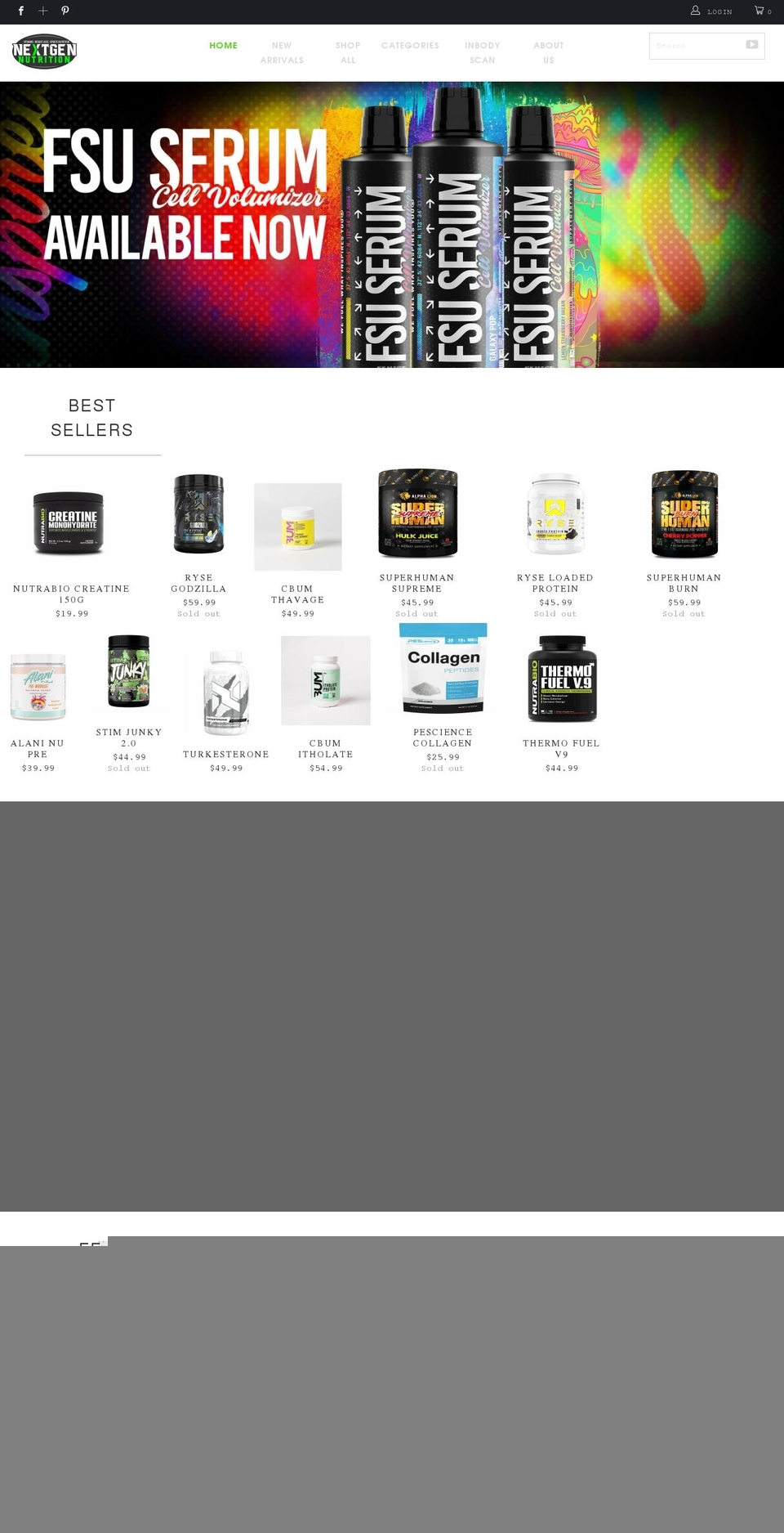 alabamanutrition.com shopify website screenshot