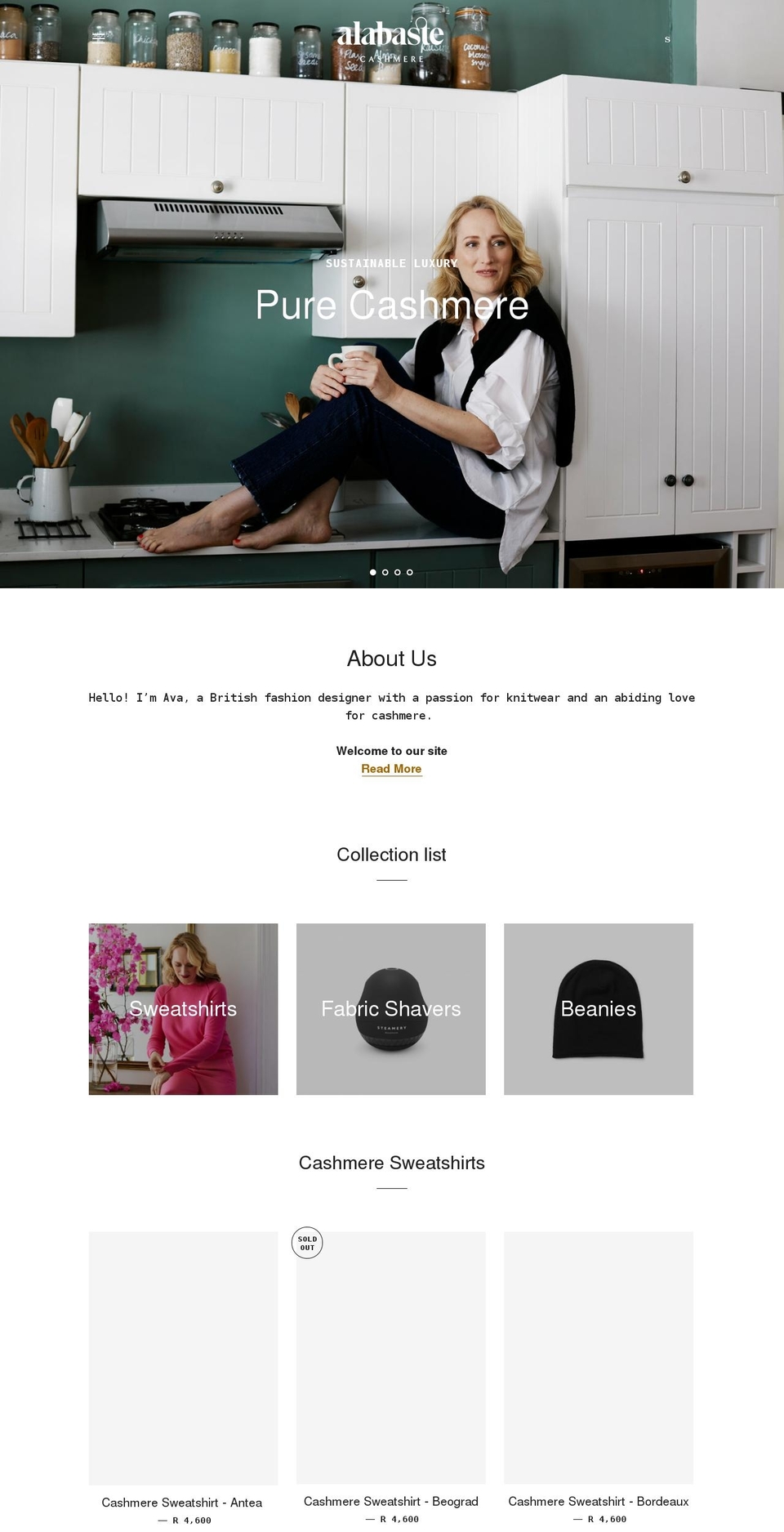 alabaste.africa shopify website screenshot