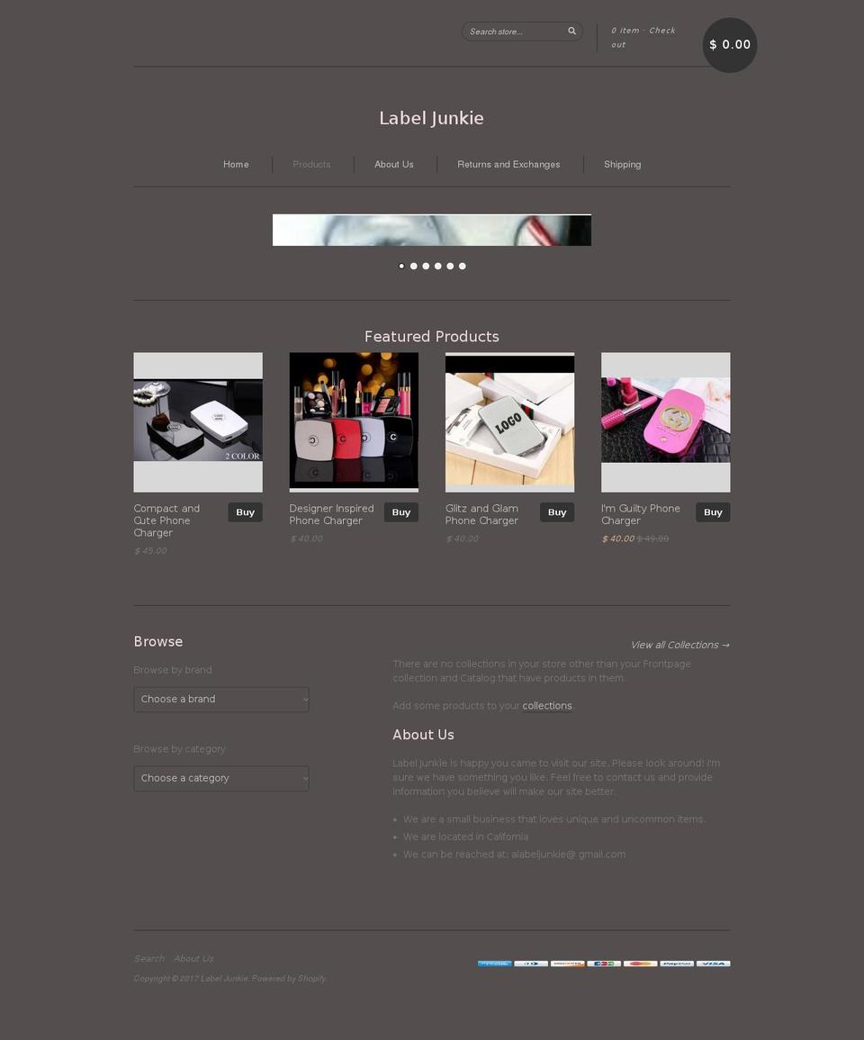 alabeljunkie.com shopify website screenshot