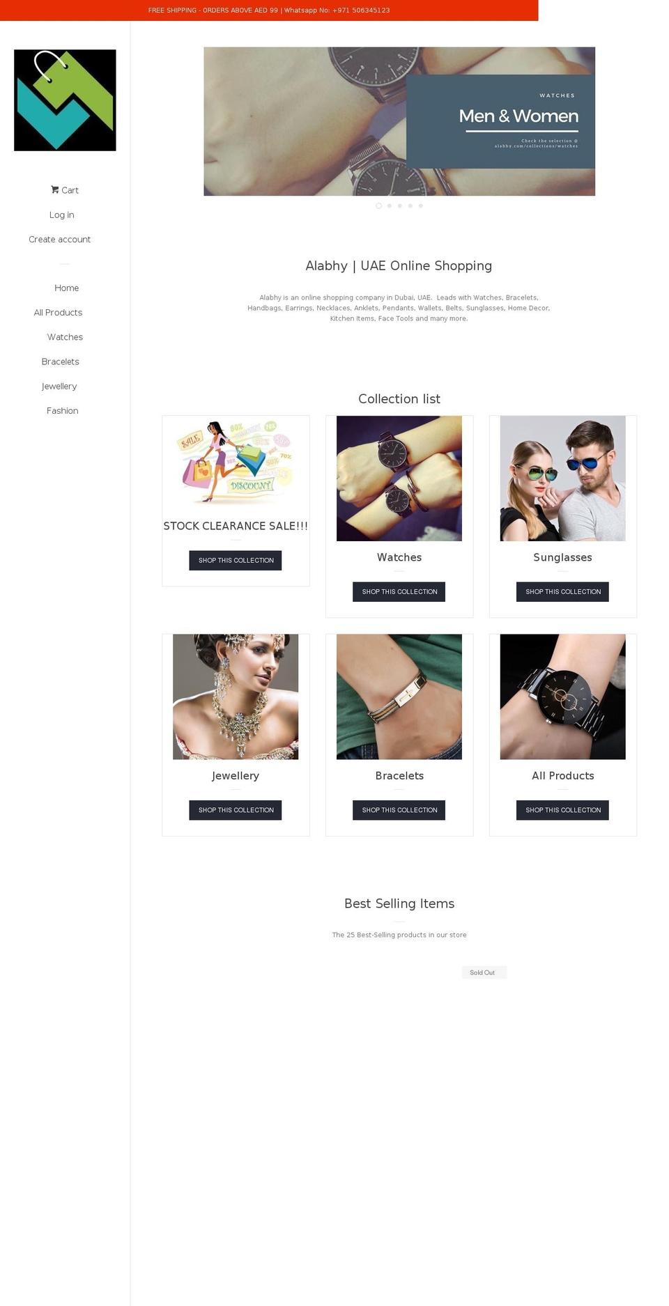 alabhy.com shopify website screenshot