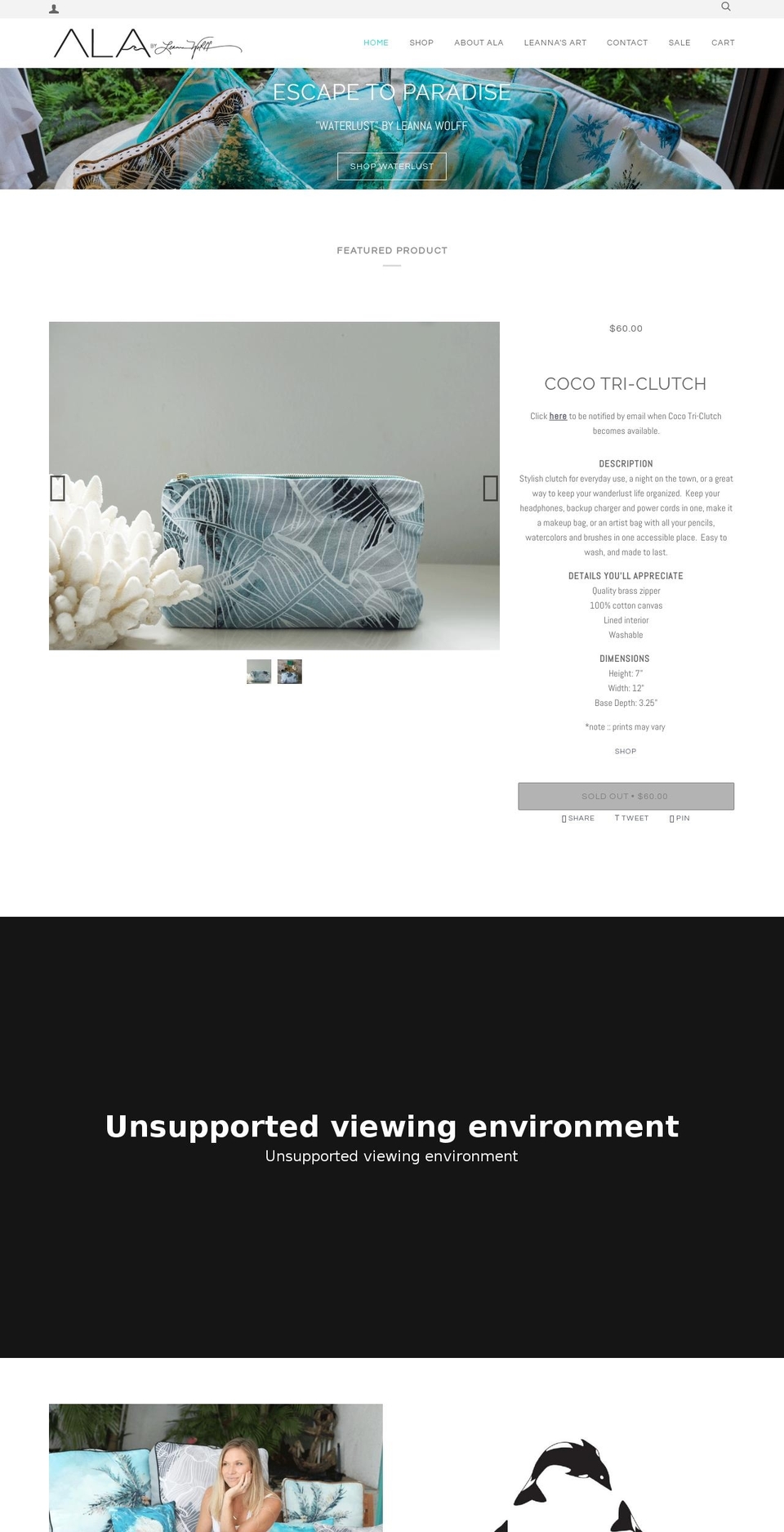 alabyleannawolff.com shopify website screenshot
