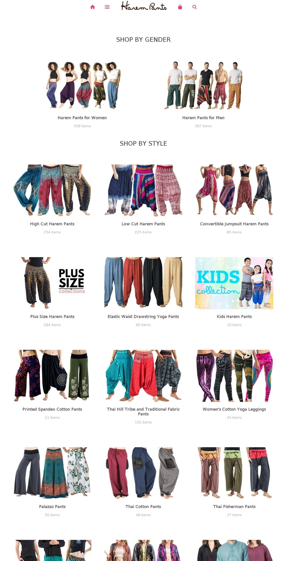 harempants-v1.0 Shopify theme site example aladdinpants.com