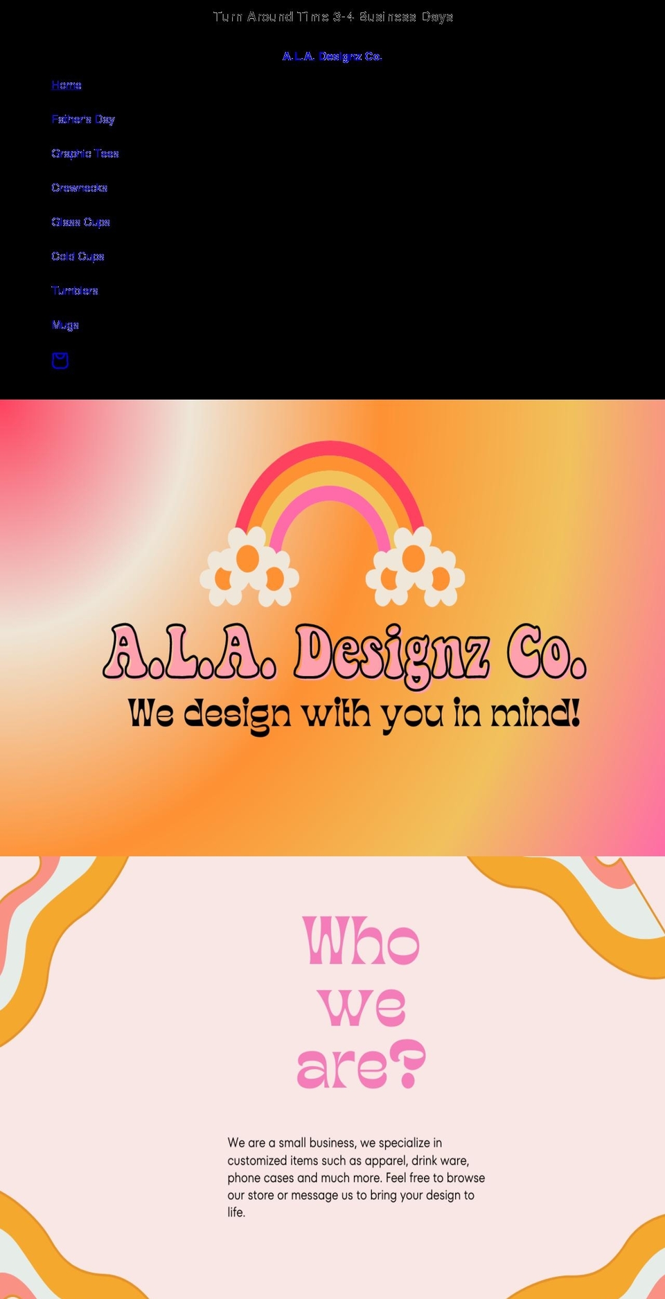 aladesignzco.com shopify website screenshot