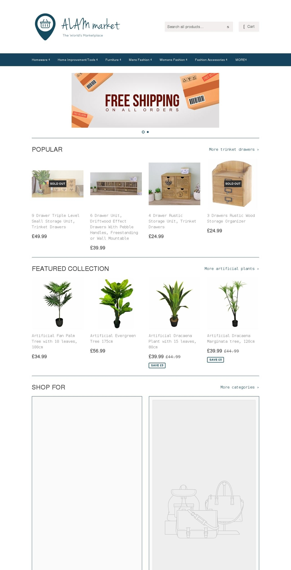 alam-market.com shopify website screenshot