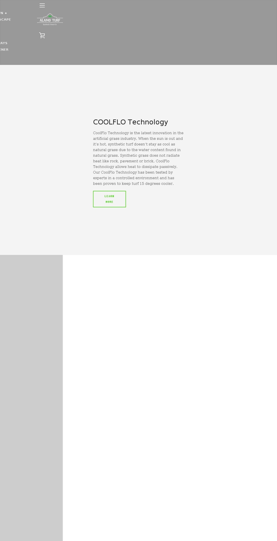 alamoturf.com shopify website screenshot