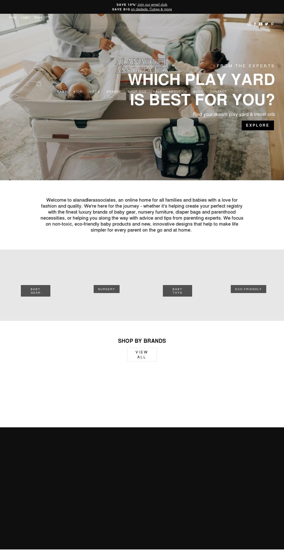 alanadlerassociates.com shopify website screenshot