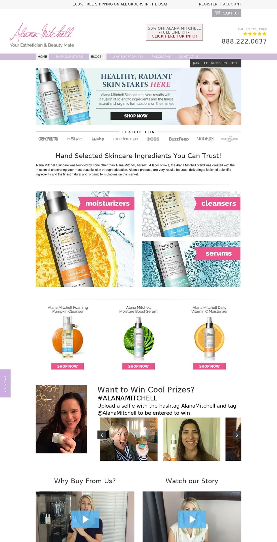 alanamitchell.com shopify website screenshot