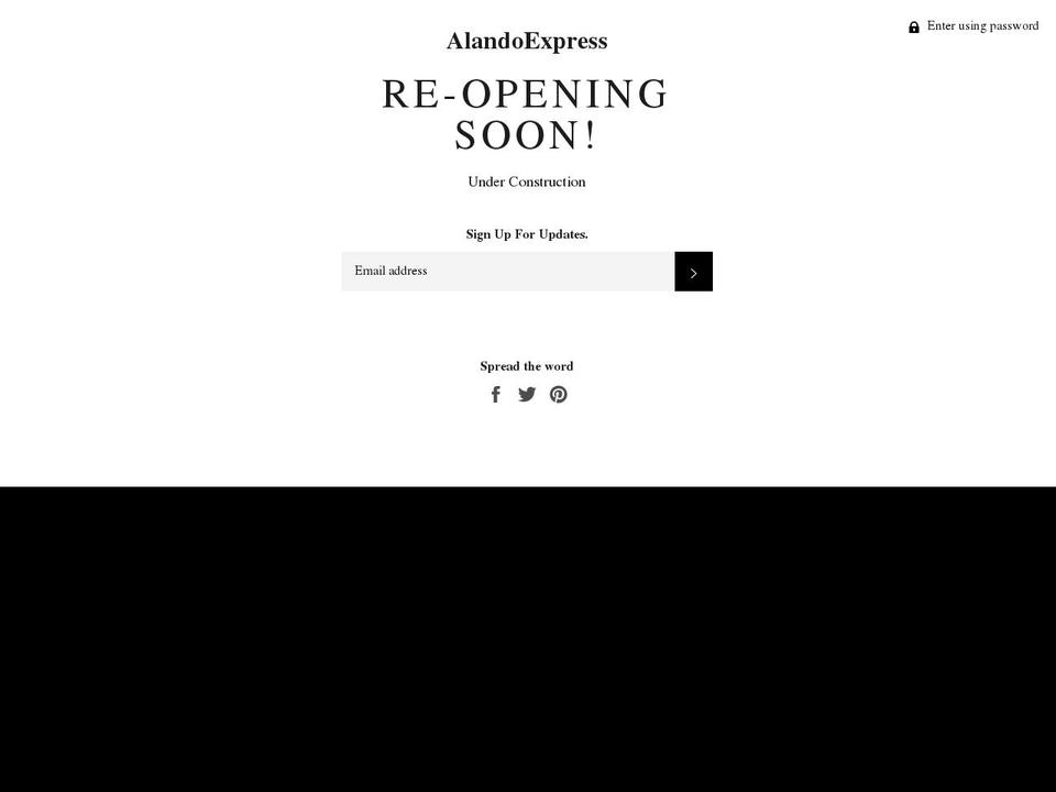 alandoexpress.com — Shopify storefront screenshot