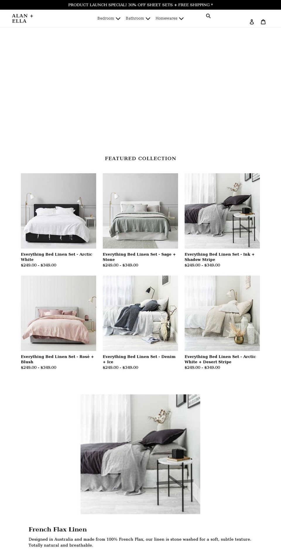 alanella.com shopify website screenshot