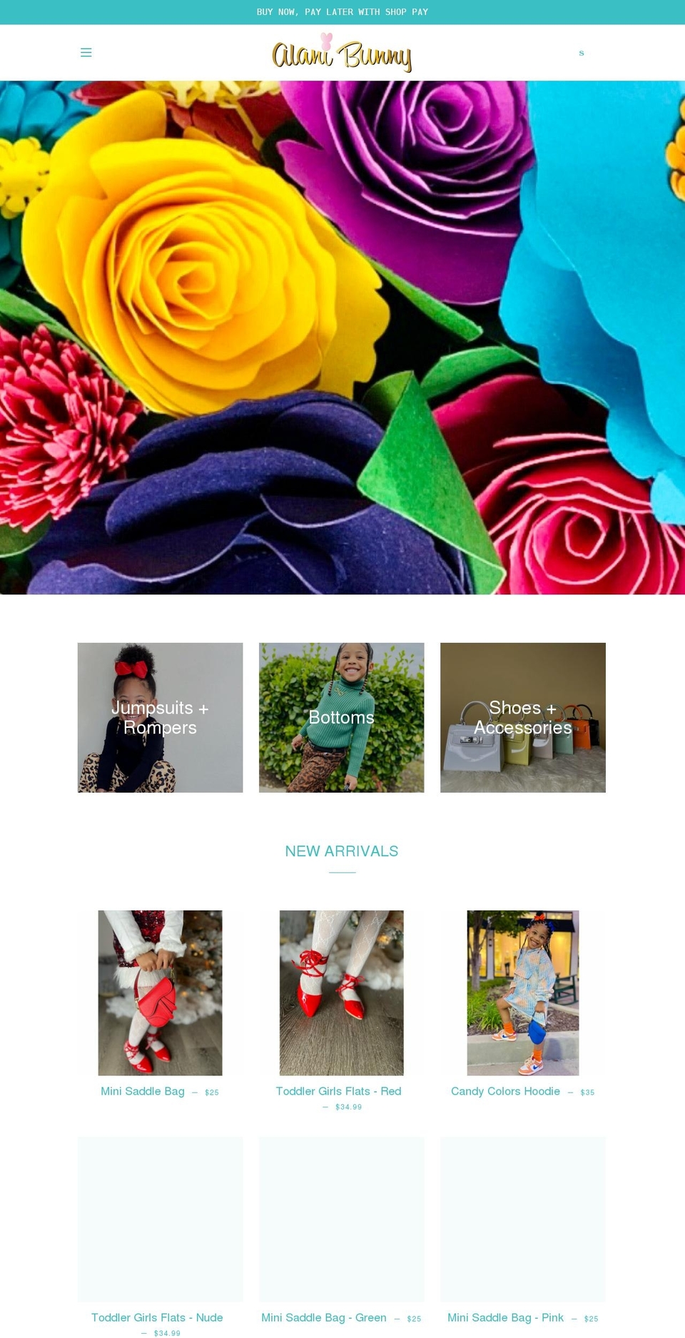alanibunny.com shopify website screenshot