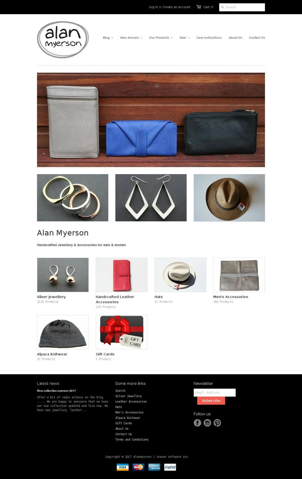 alanmyerson.com shopify website screenshot