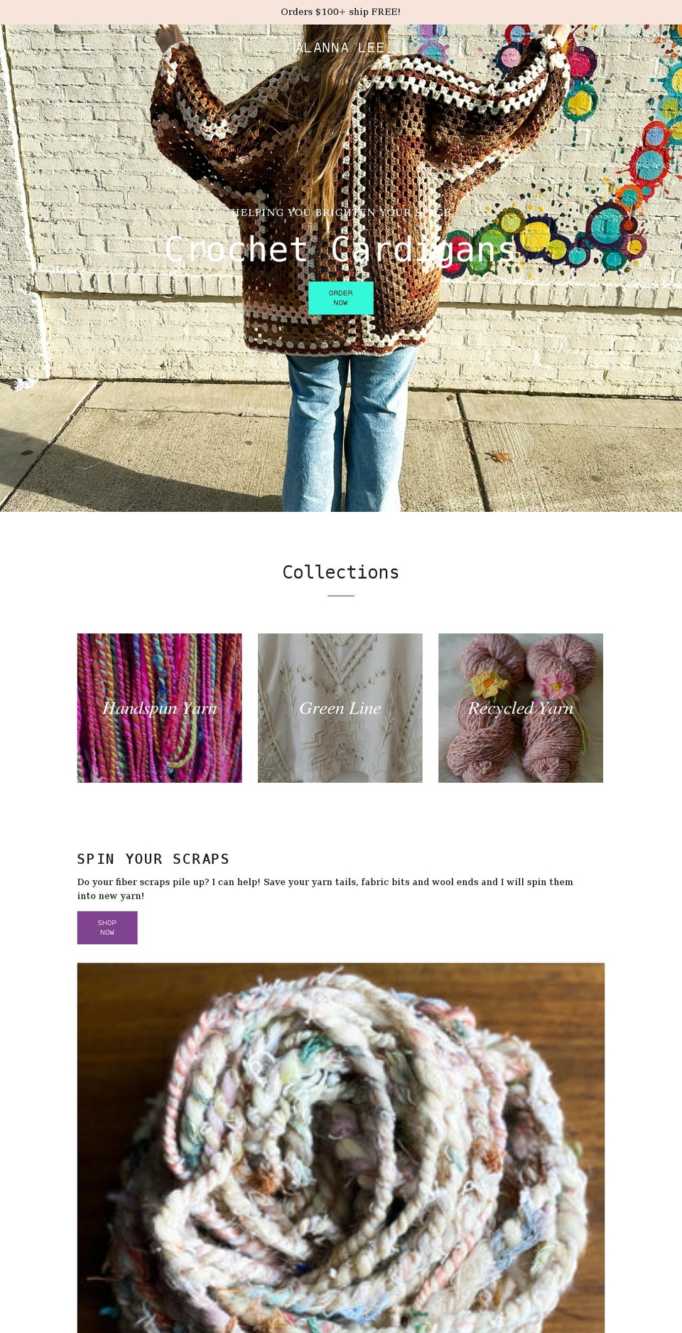 alannalee.com shopify website screenshot