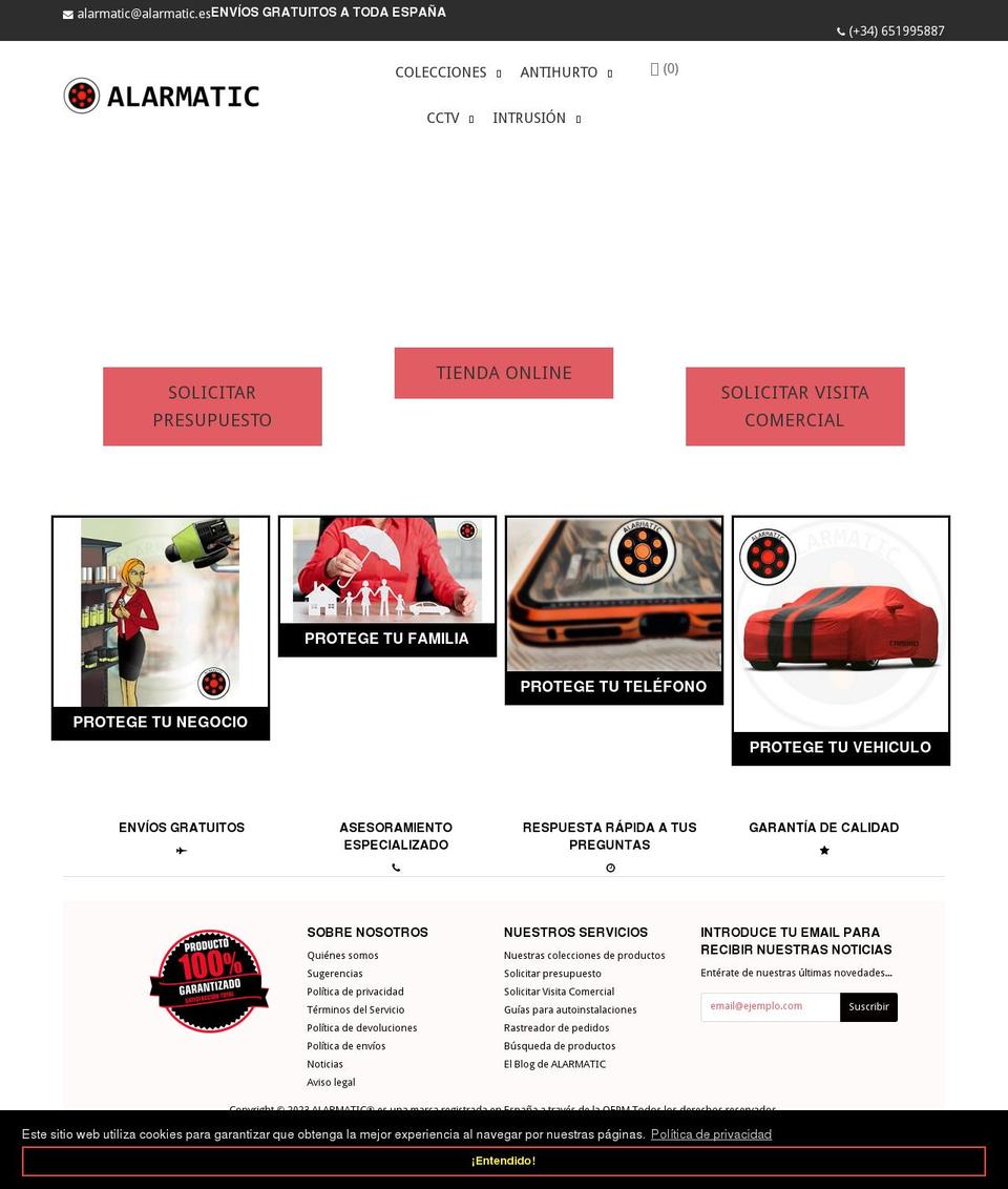 eo-theme-nov Shopify theme site example alarmatic.es