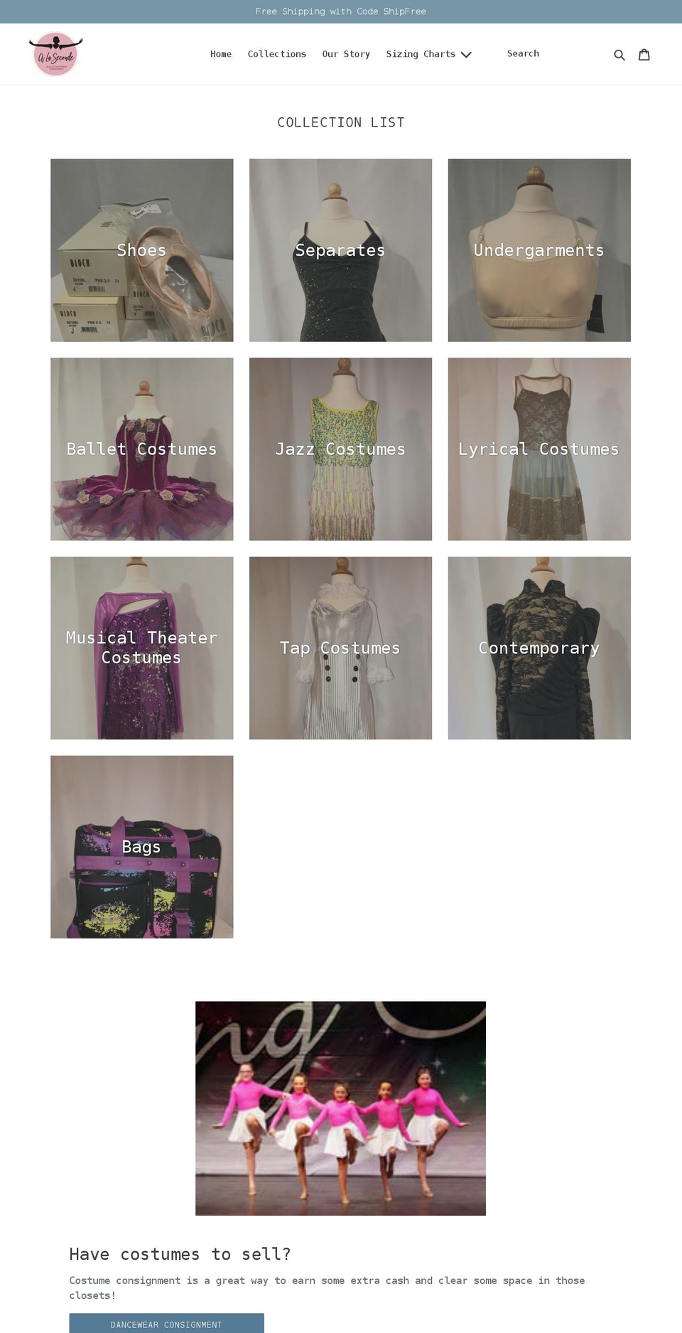 alasecondedancewear.com shopify website screenshot