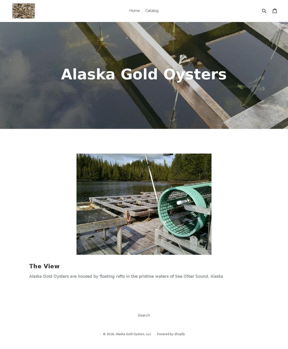 alaskagoldoysters.com — Shopify storefront screenshot