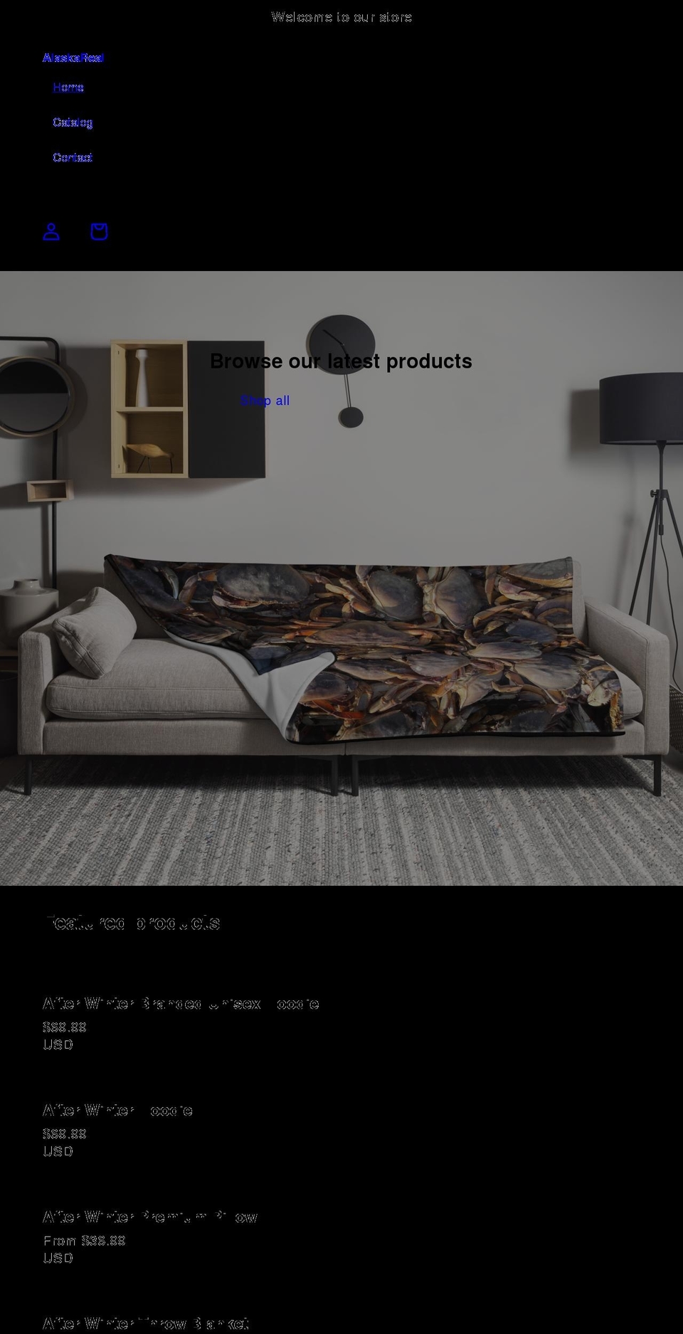 alaskareal.com shopify website screenshot