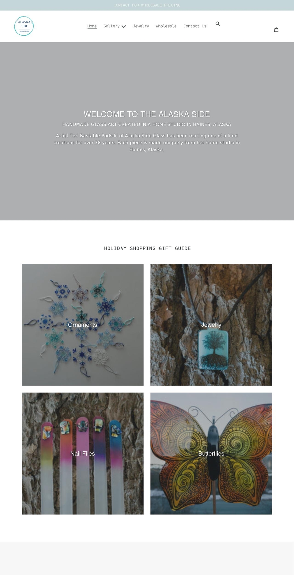 alaskasideglass.com shopify website screenshot