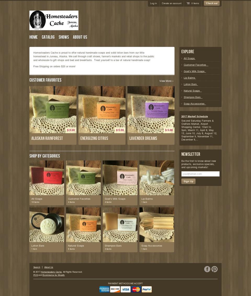 alaskasoaps.com shopify website screenshot