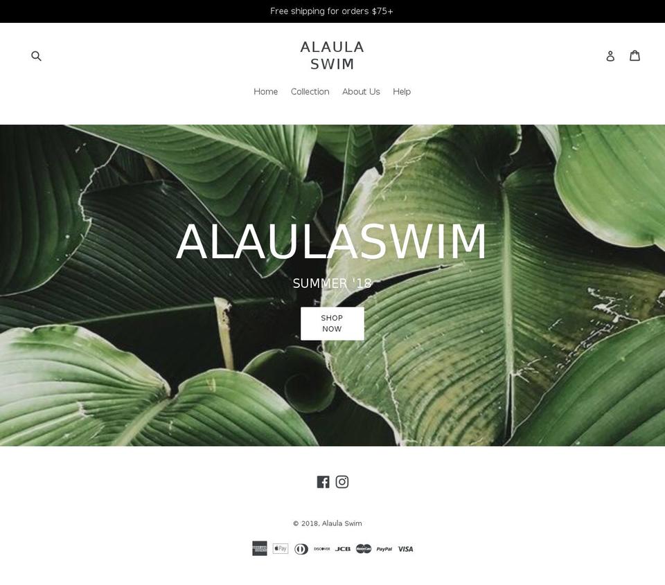 alaulaswim.com — Shopify storefront screenshot