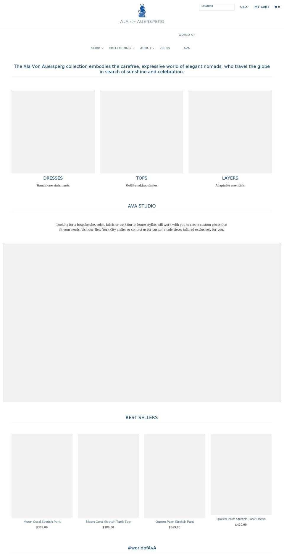 alavonauersperg.com shopify website screenshot