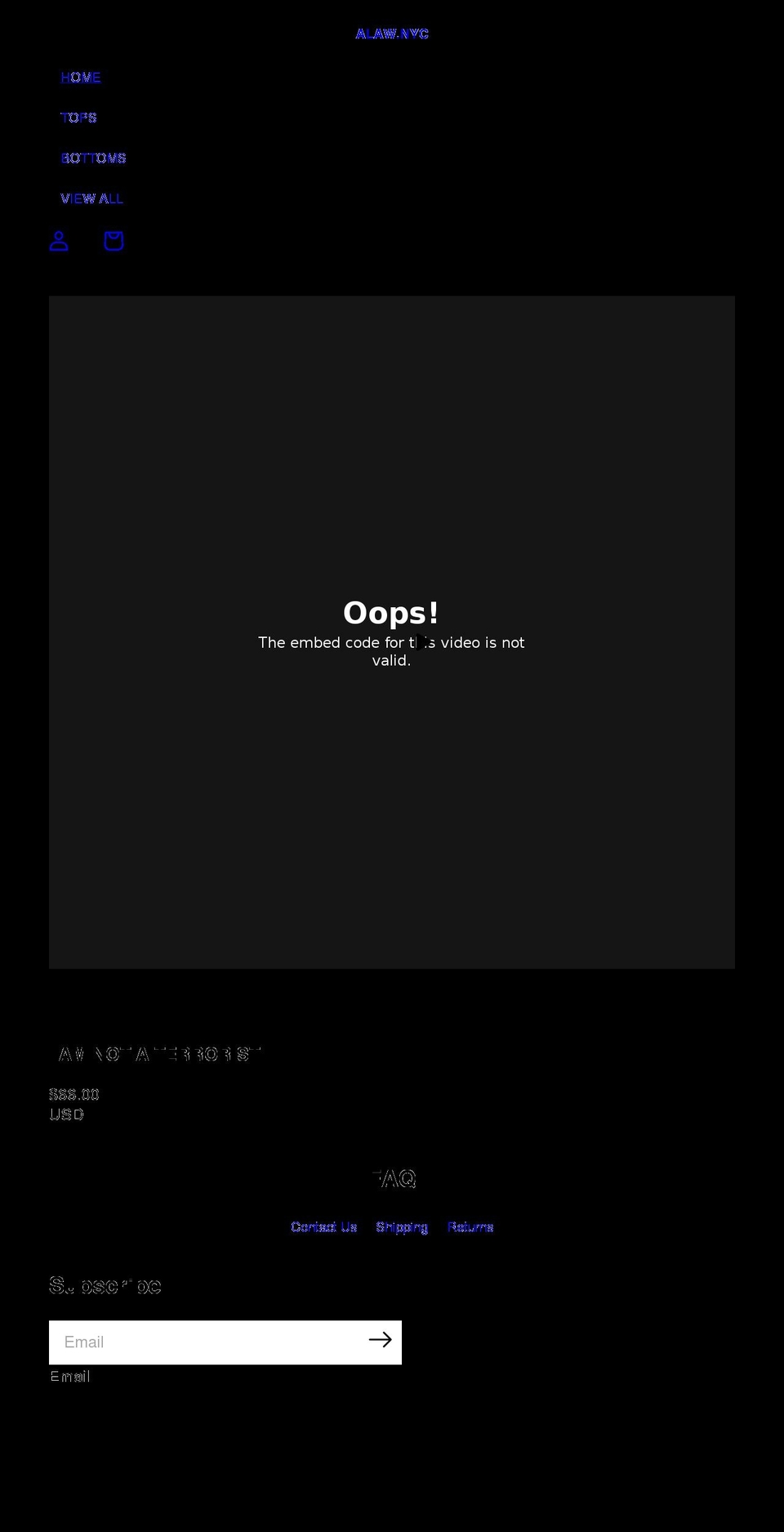 alawnyc.com shopify website screenshot