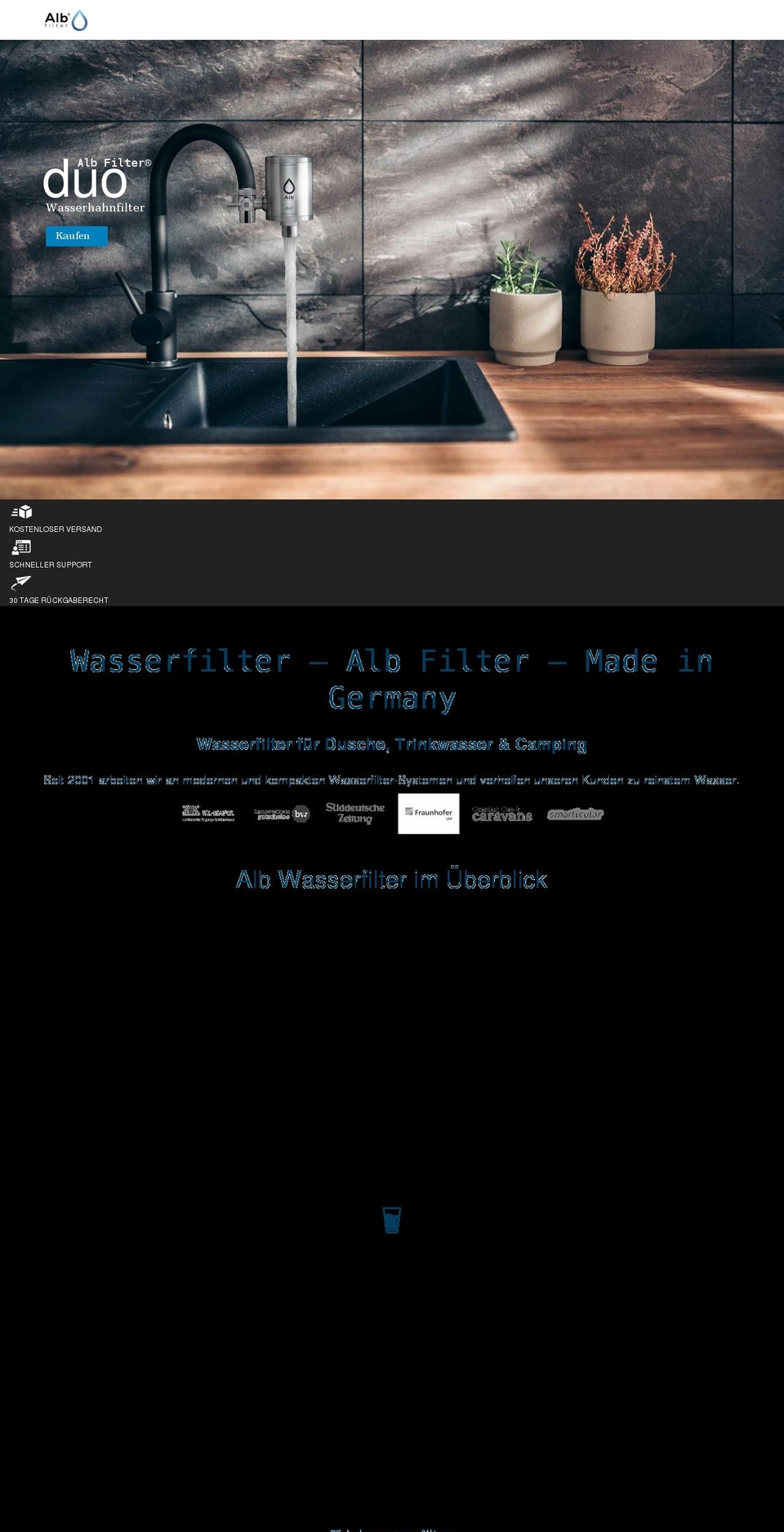 alb-filter.com shopify website screenshot