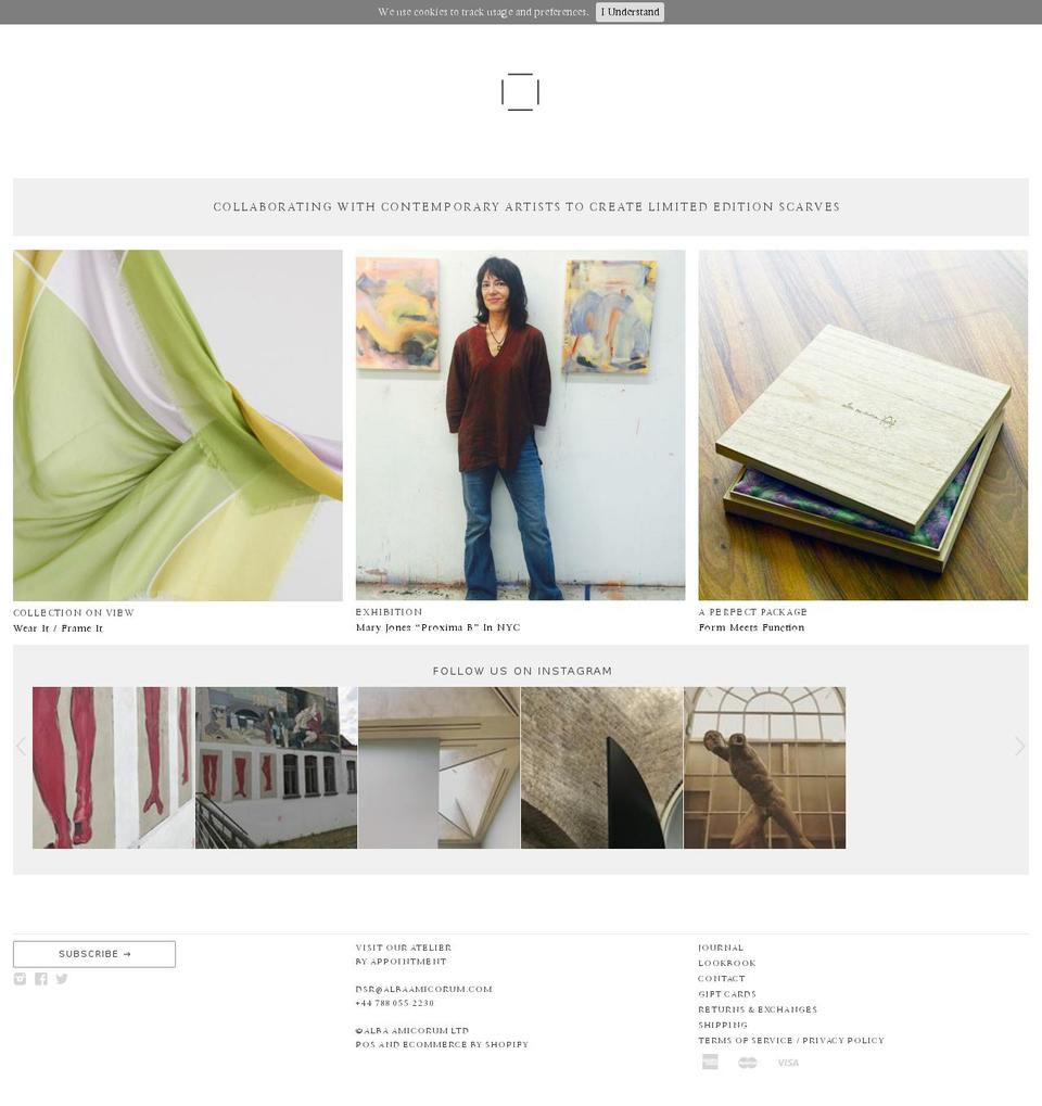 albaamicorum.org shopify website screenshot