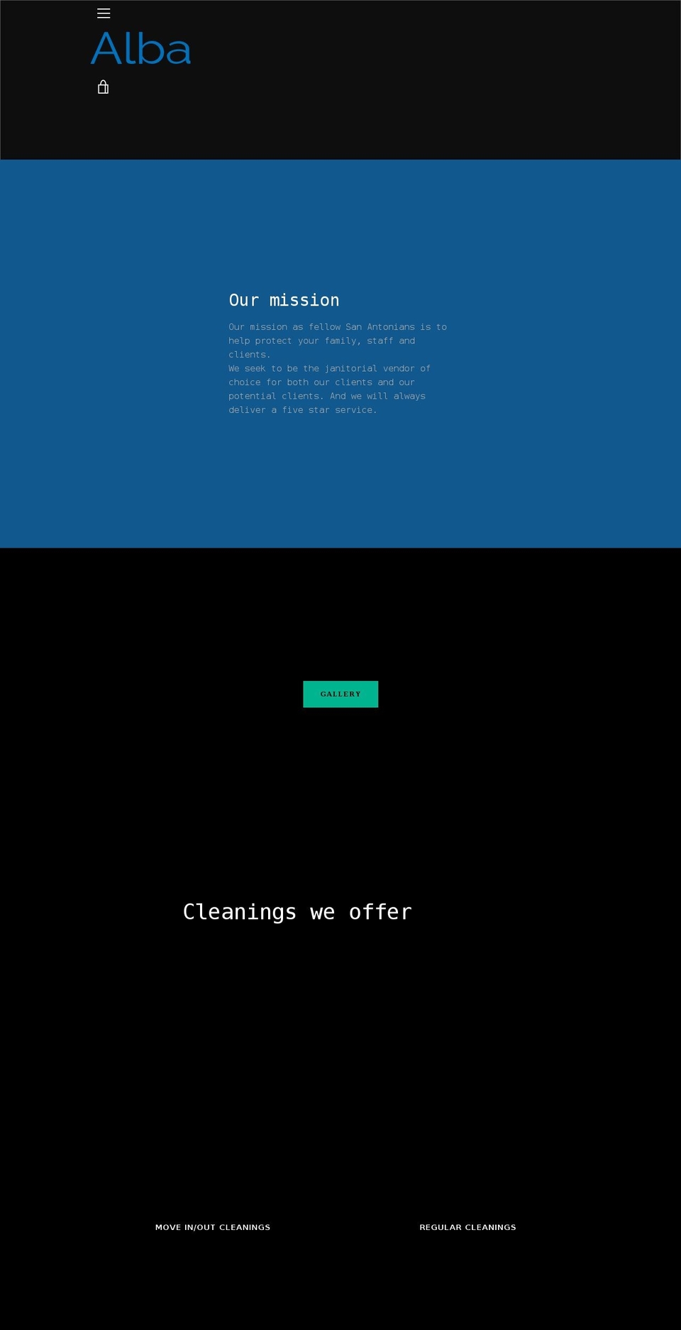albaccleaning.com shopify website screenshot
