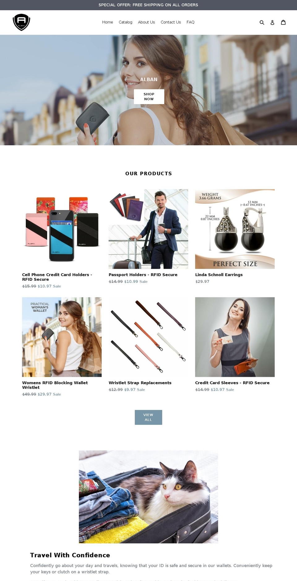 albangifts.com shopify website screenshot