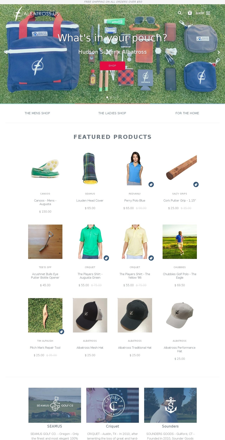 Startup Shopify theme site example albatross.us