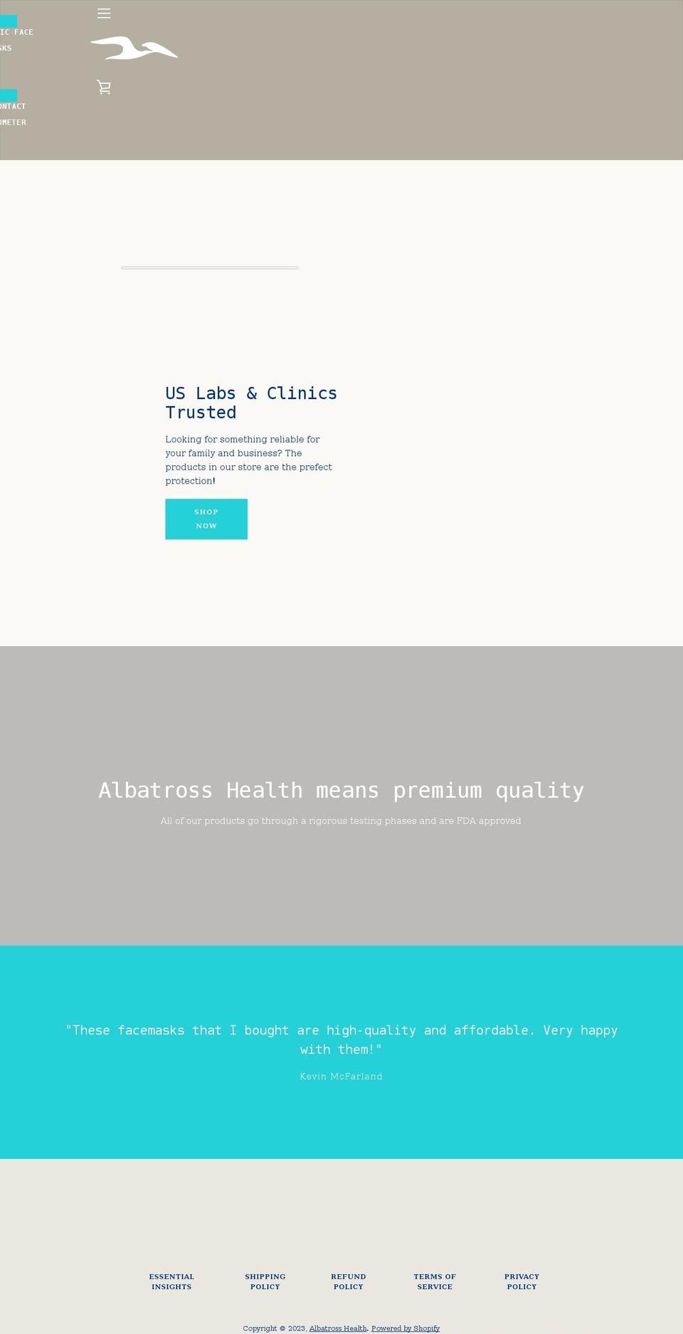 albatrosshealth.com shopify website screenshot