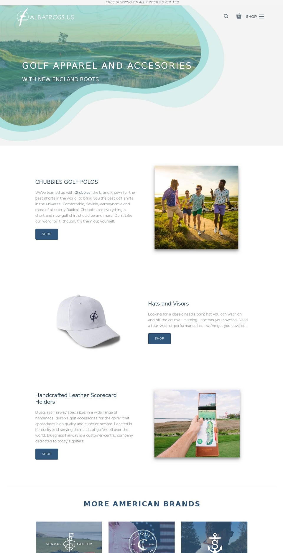 albatrosspursuits.com — Shopify storefront screenshot