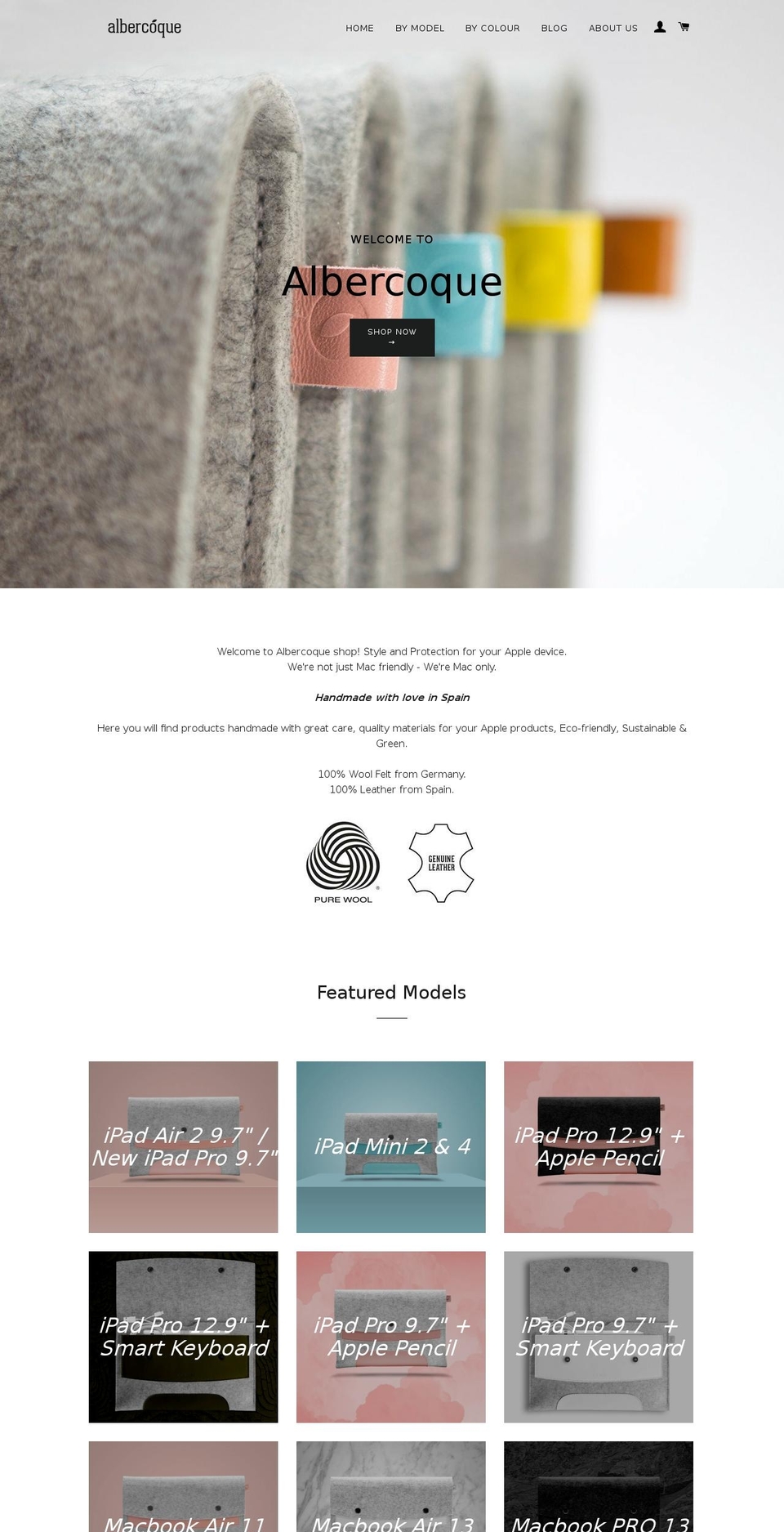 albercoque.com shopify website screenshot
