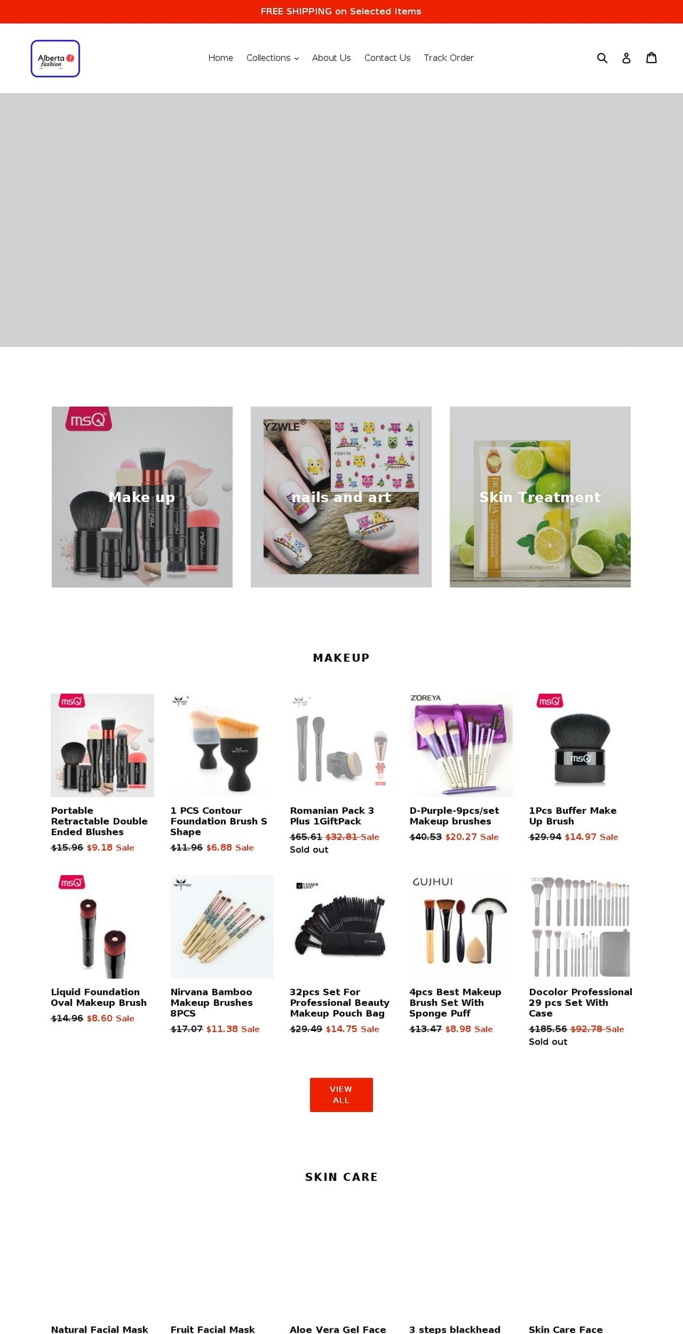 albertafashionstore.com — Shopify storefront screenshot