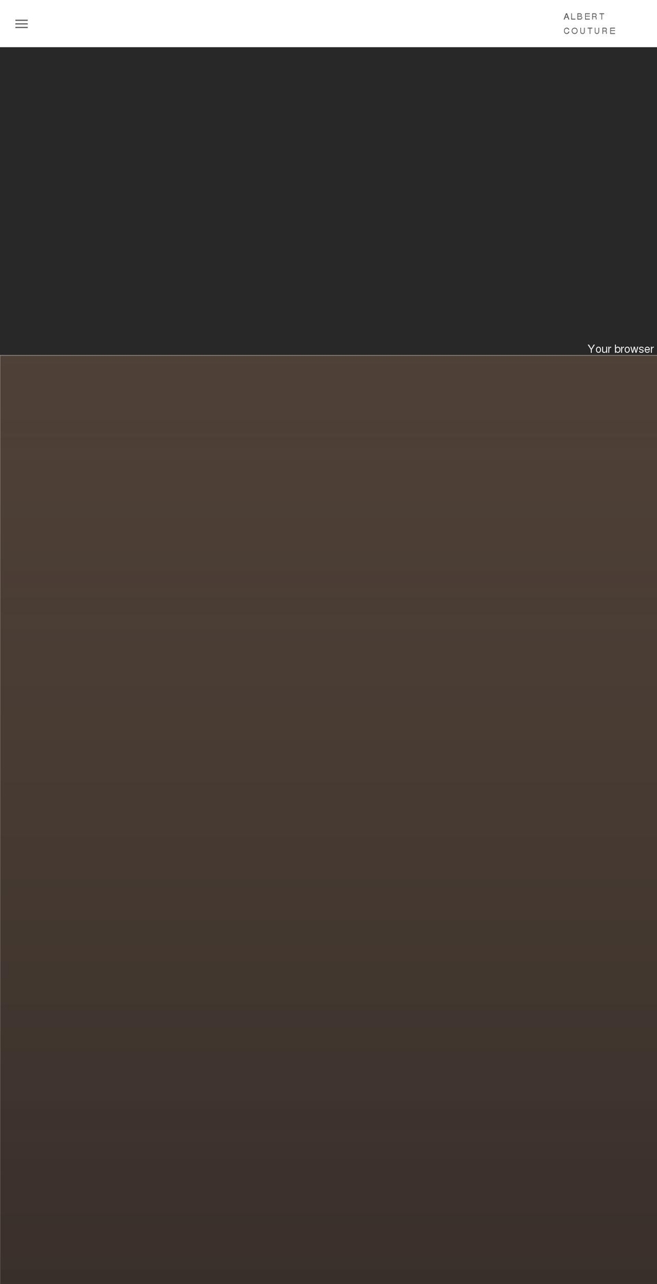 albertcouture.com shopify website screenshot