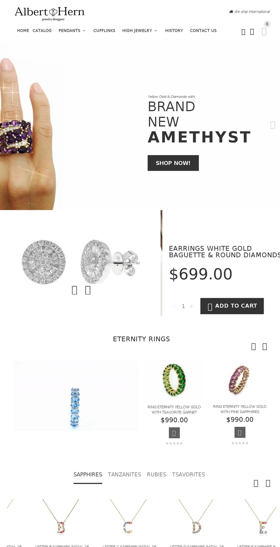 alberthern.com shopify website screenshot