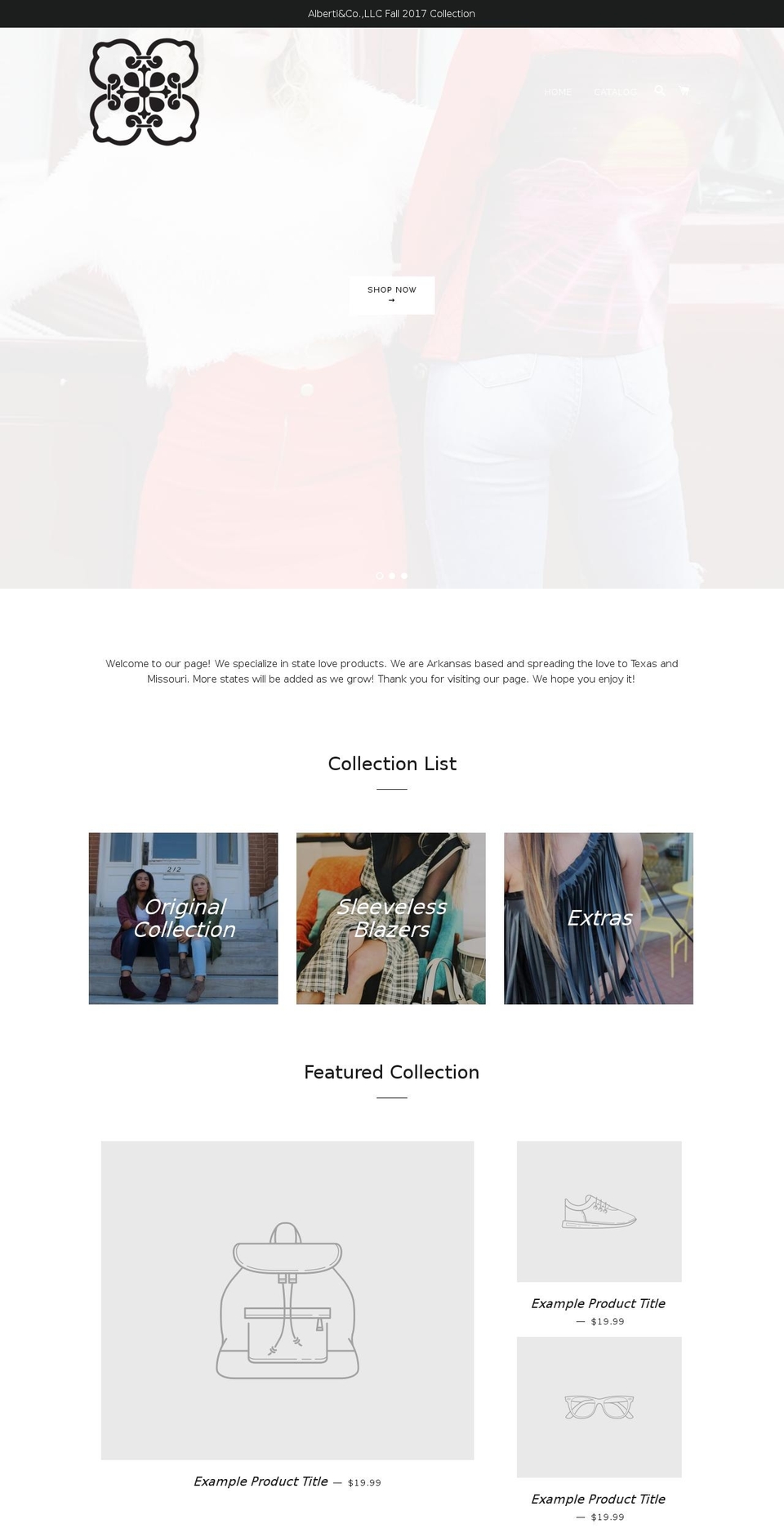 albertiandco.com — Shopify storefront screenshot