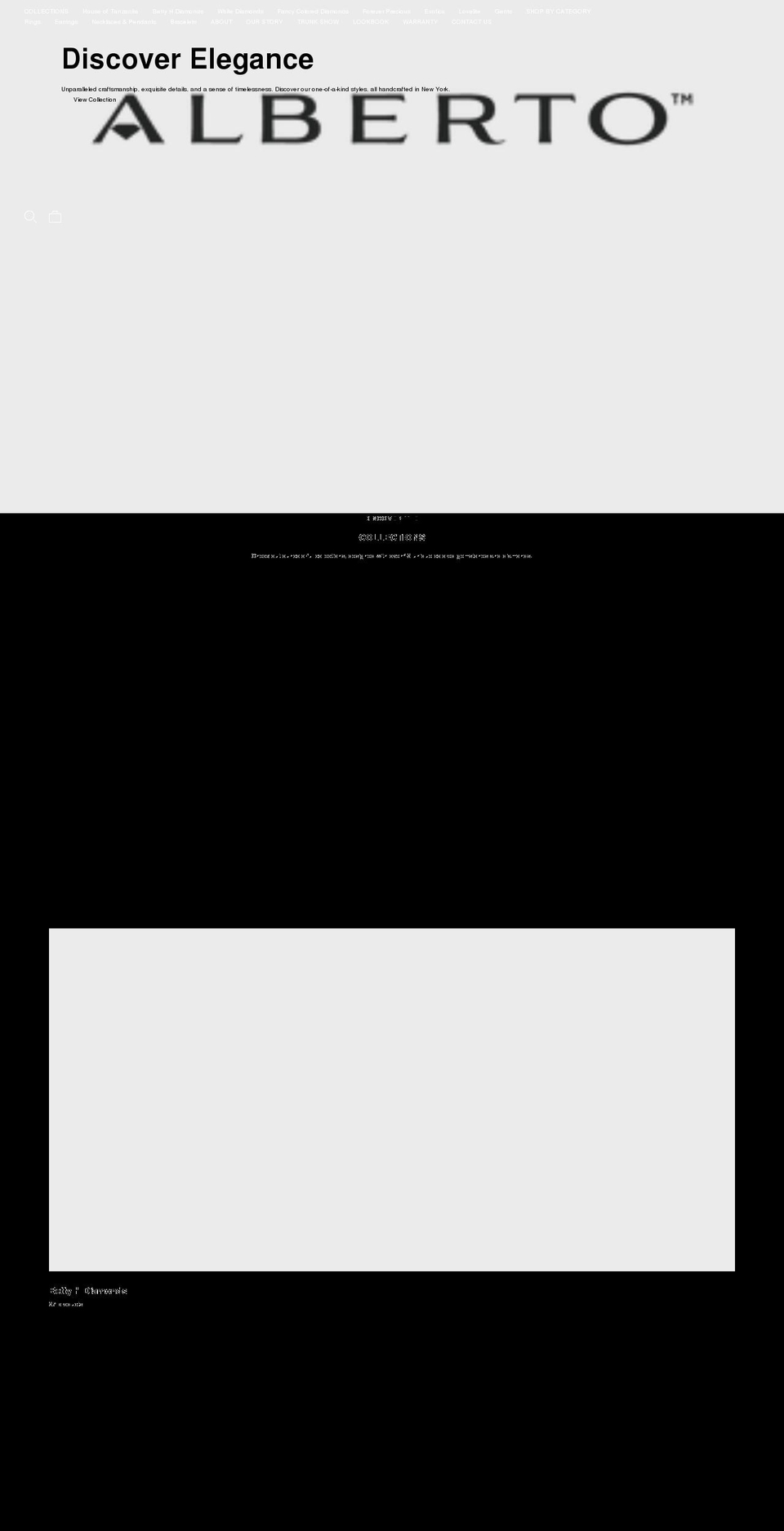 albertocollections.com shopify website screenshot