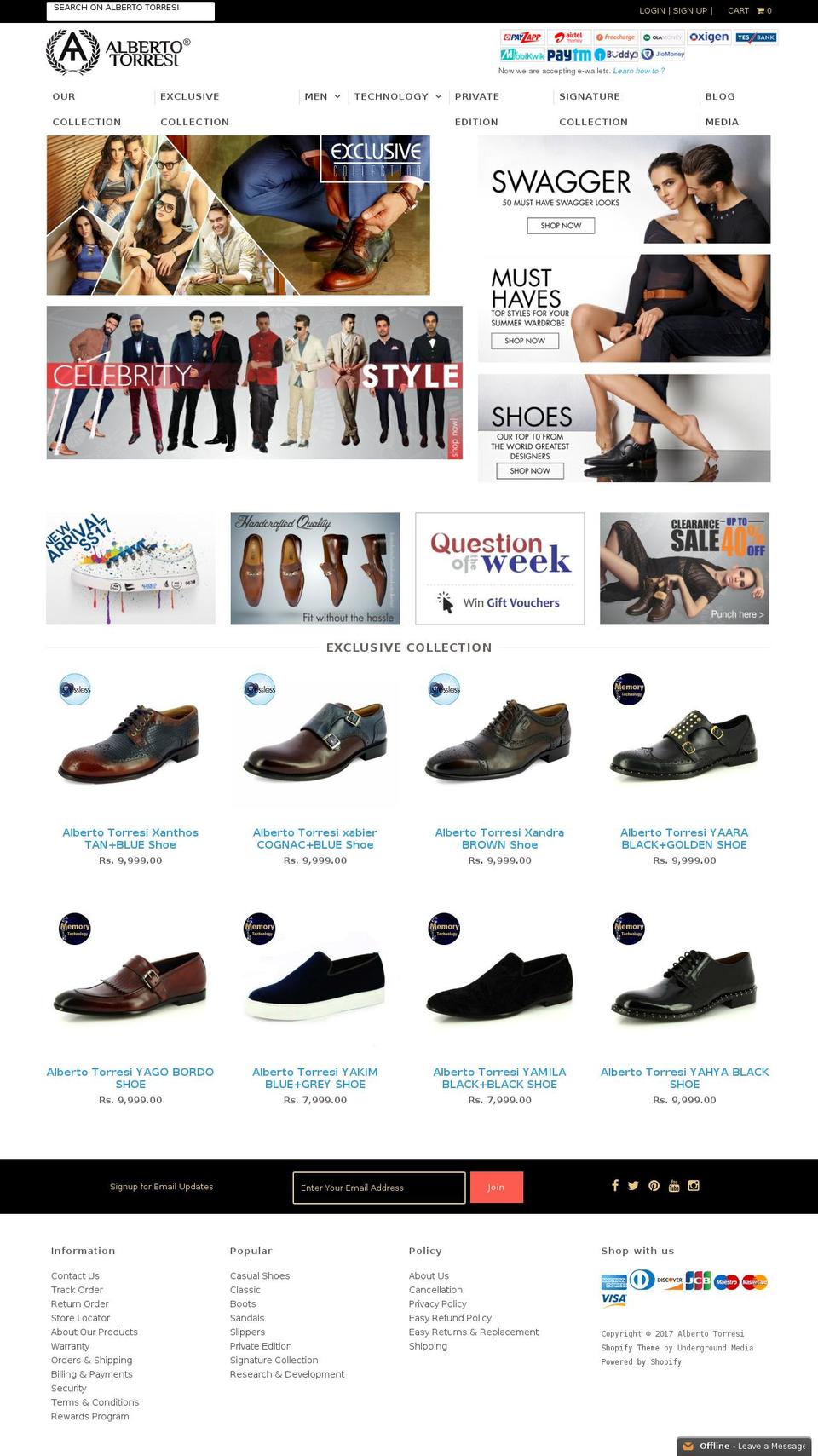 Prestige Shopify theme site example albertotorresi.com