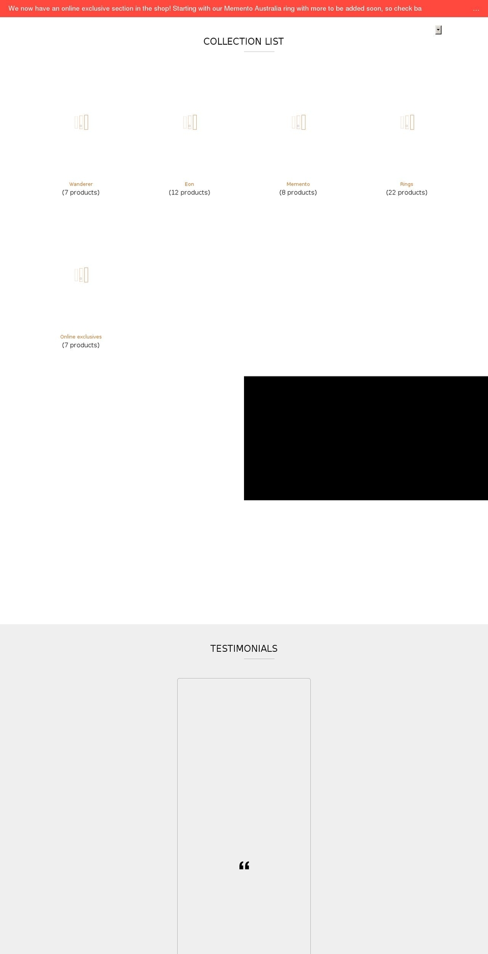 alberttsemetalsmith.com — Shopify storefront screenshot