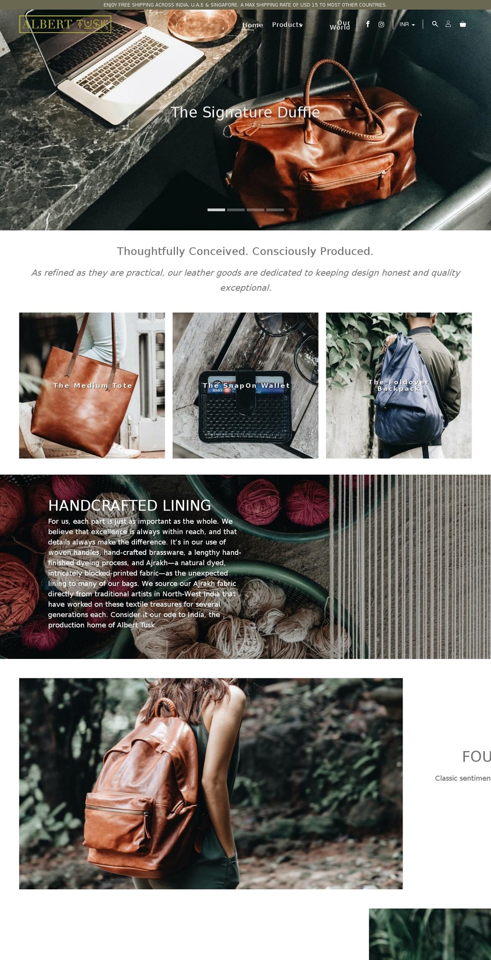 Post Lockdown Shopify theme site example alberttusk.com