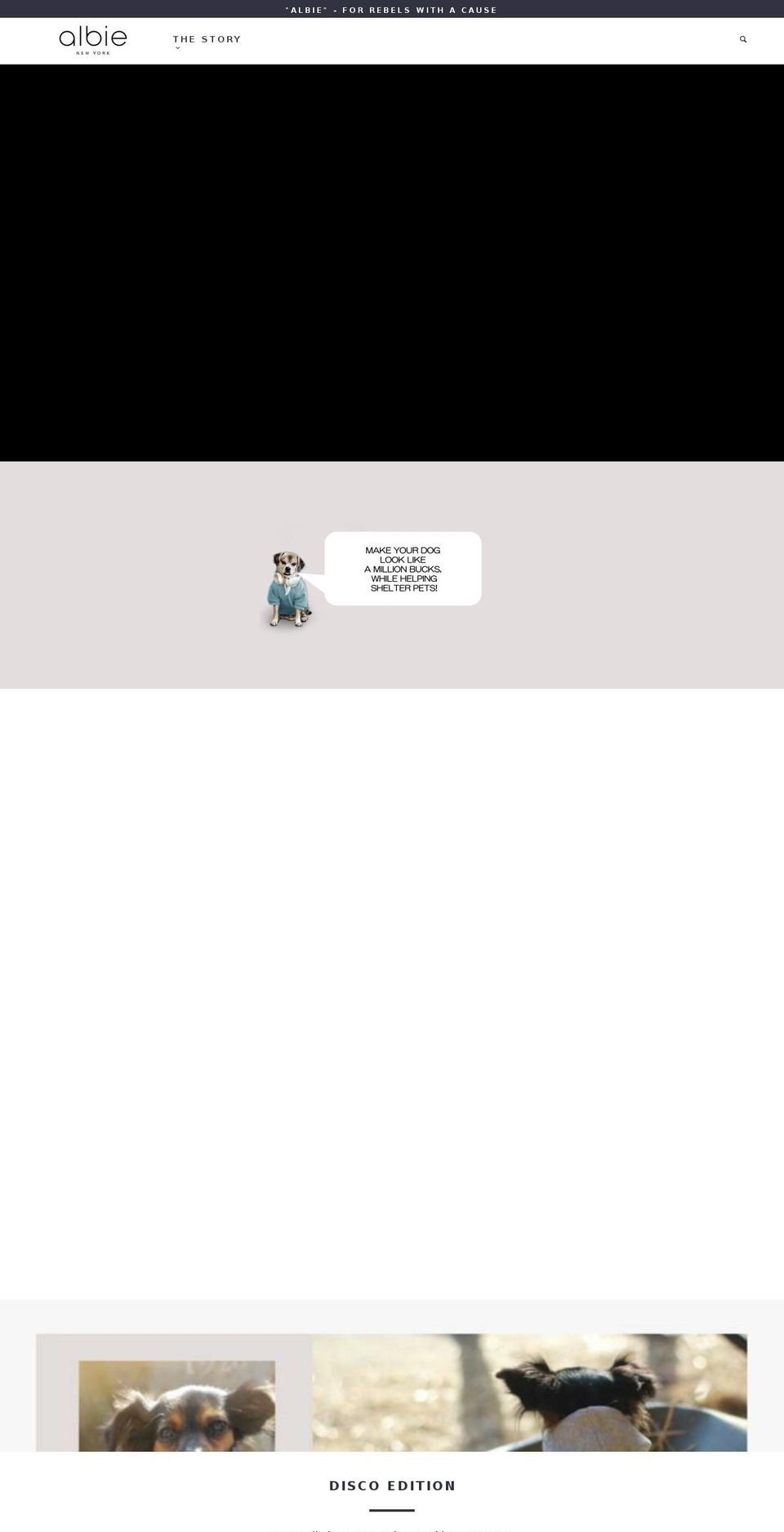 albie.com — Shopify storefront screenshot